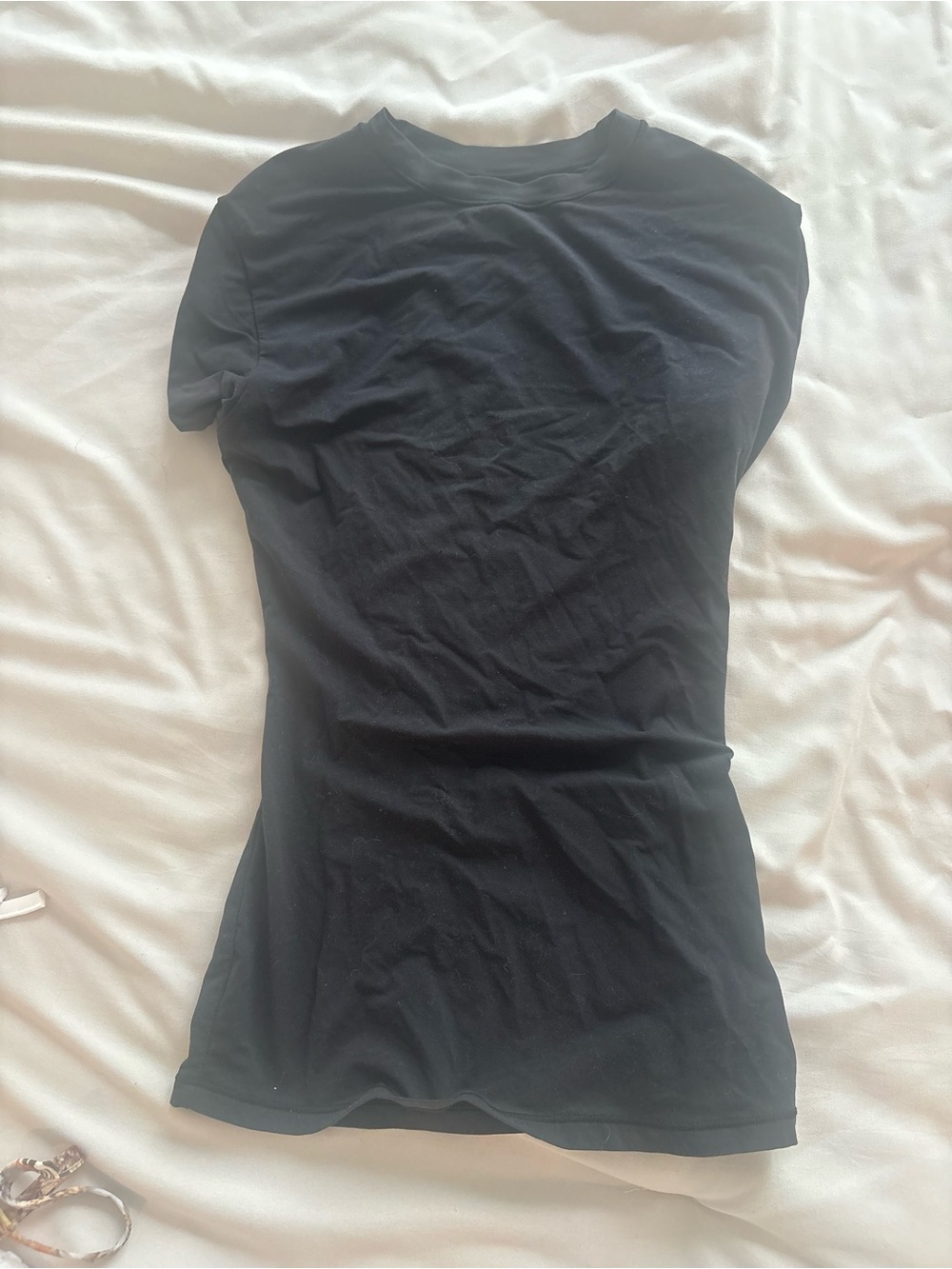 SKIMS Black Short Sleeve Crewneck Tee